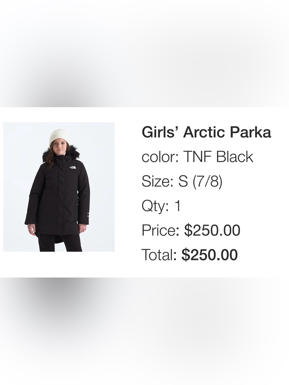 The North Face Girls' Black Puffer Jacket